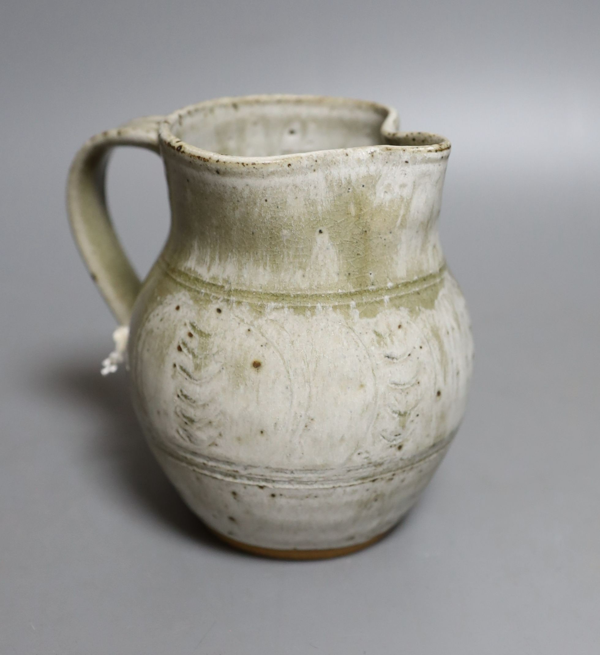 Ursula Mommens studio pottery jug - 12cm high